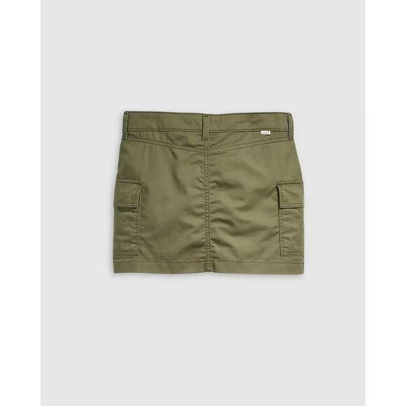 Levi’s ‘94 CARGO MINI SKIRT NEW Size 32 in Olive Green - Picture 2 of 8